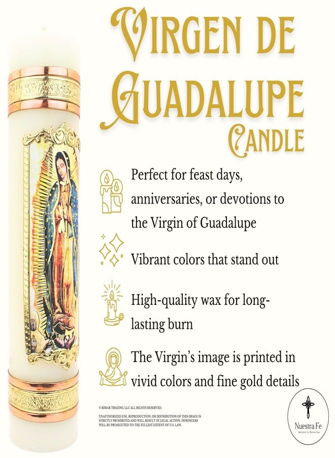 Nuestra Fe The Magnificient Prayer Candles Collection - Our Lady of Guadalupe Religious Candles - Catholic Candle cirios religiosos catolicos Jesus Candle st Jude - veladoras mexicanas velas para bautizo - Image 2